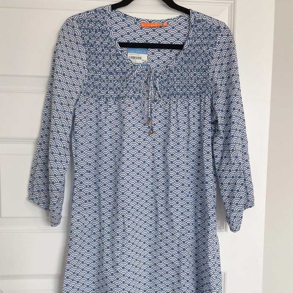 Medium Oliphant Blue & White Dress